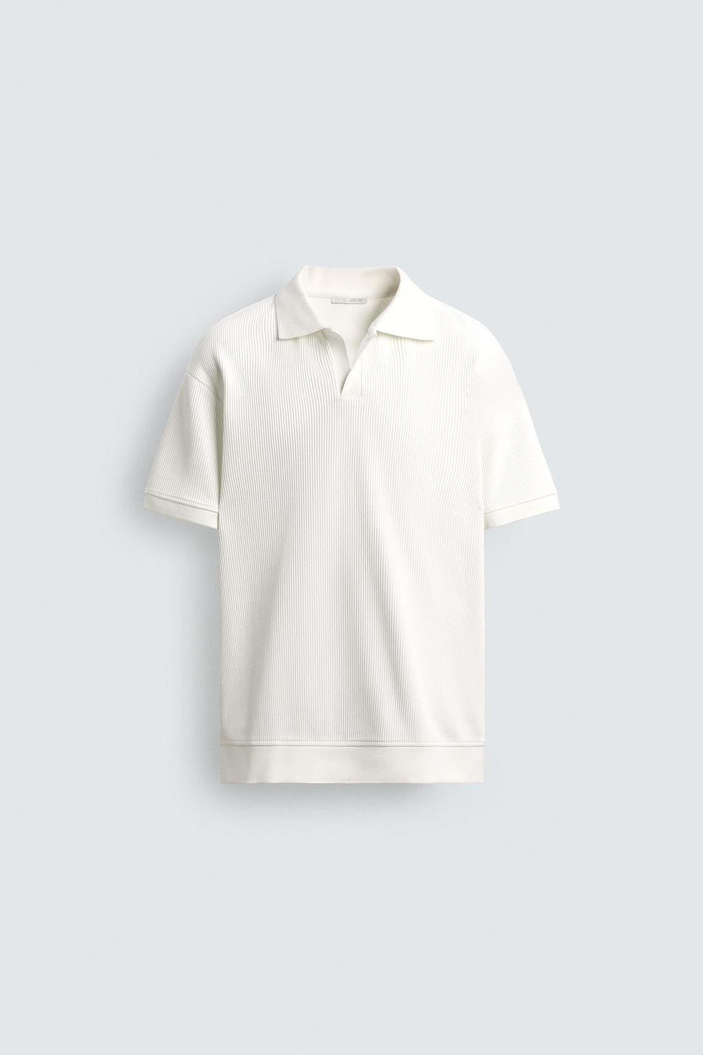 VERTICAL TEXTURED POLO SHIRT - Zara фото 6