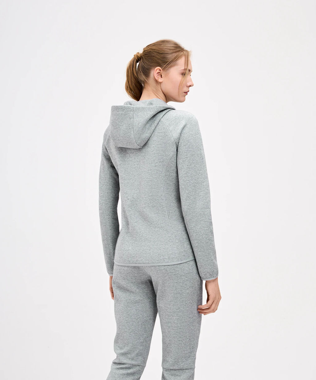 Худи на молнии женское JOGEL ESSENTIAL Athlete Hooded FZ Jacket W, серый  фото 8