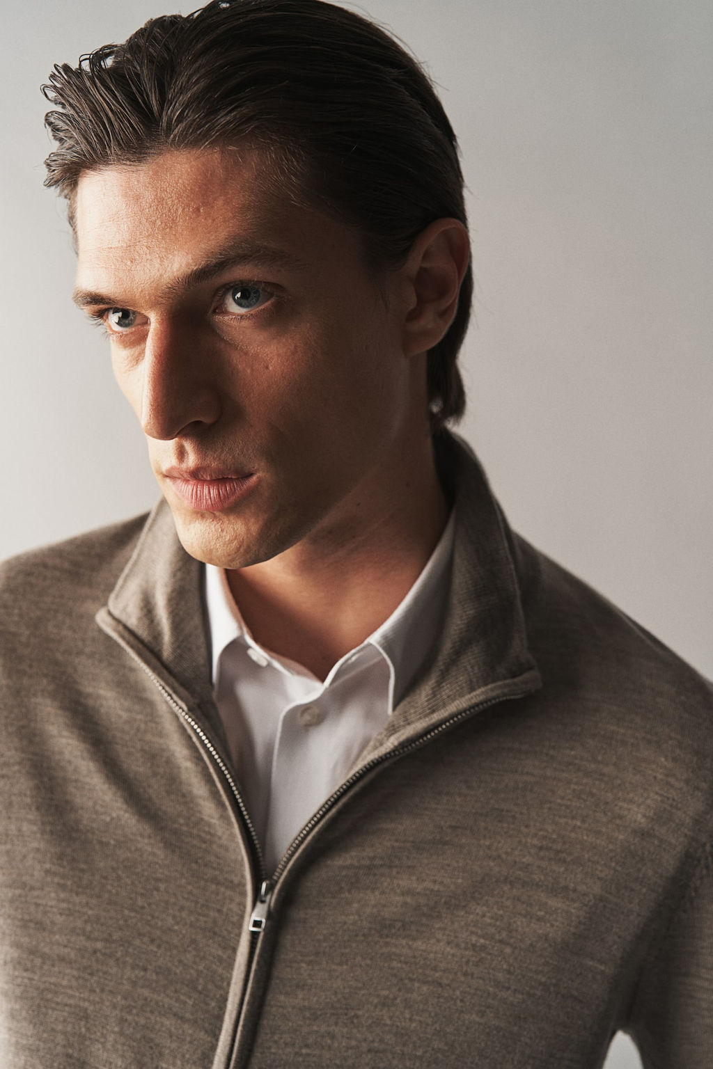 Cardigan de lana merino con cremallera Slim Fit - H&m фото 3