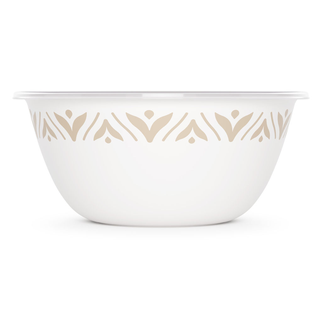 Чаша "Эстетика" 3,5л (с крышкой) (бело-бежевый) М8739