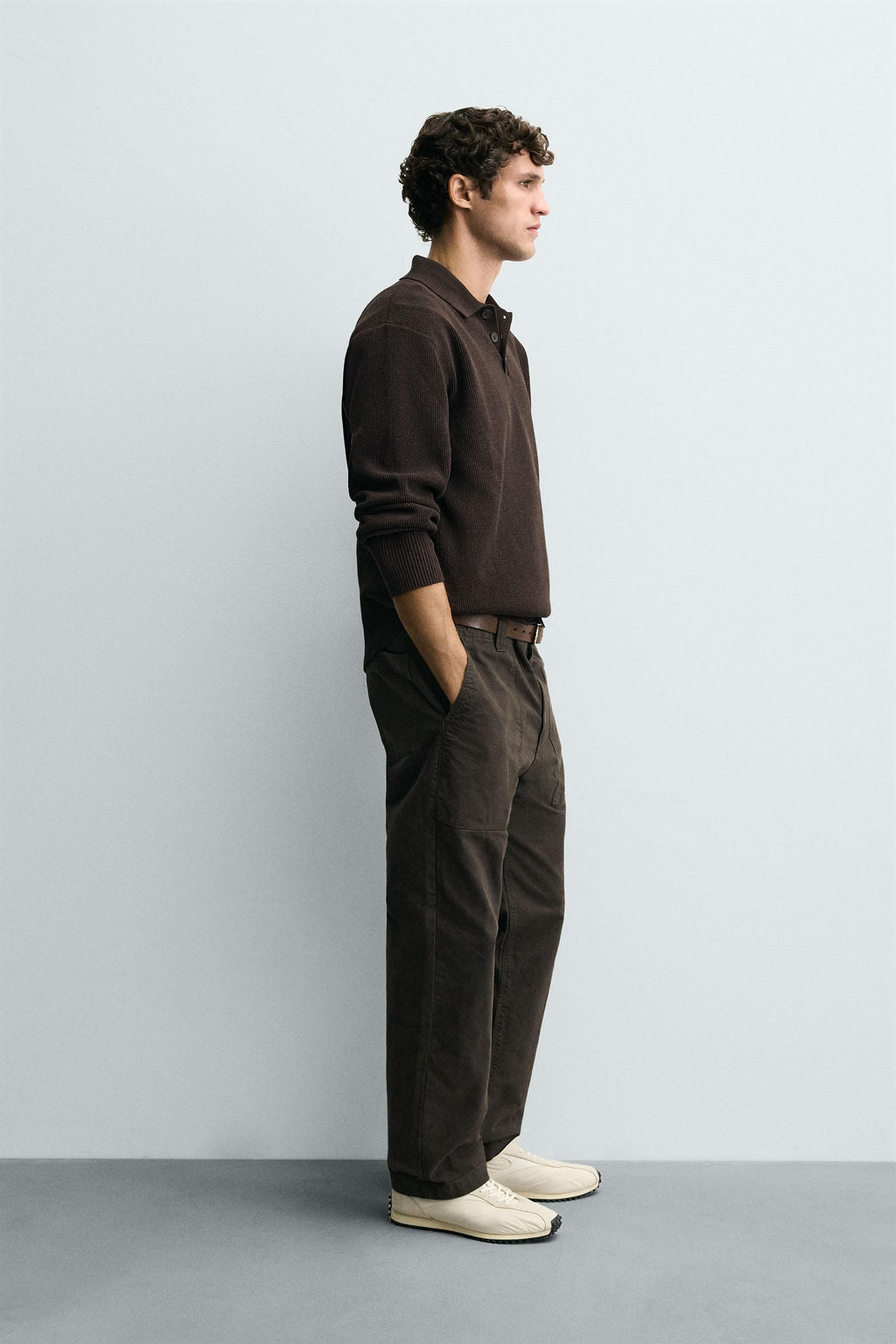 CHENILLE KNIT POLO SHIRT - Zara фото 4