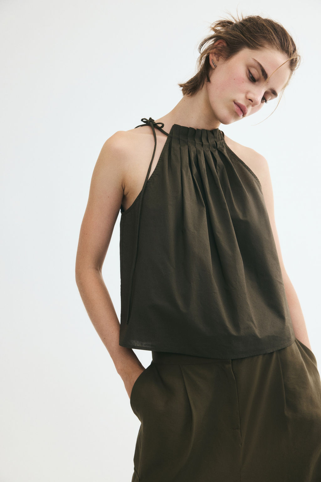 Top plisado con lazada - H&m фото 4
