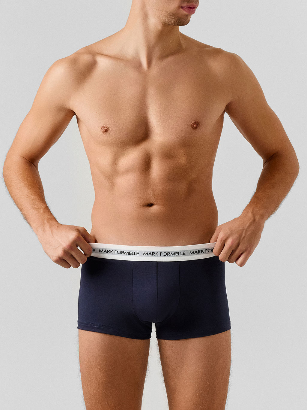 Цена за 2 штуки! Трусы боксеры мужские синие - Mark formelle фото 2