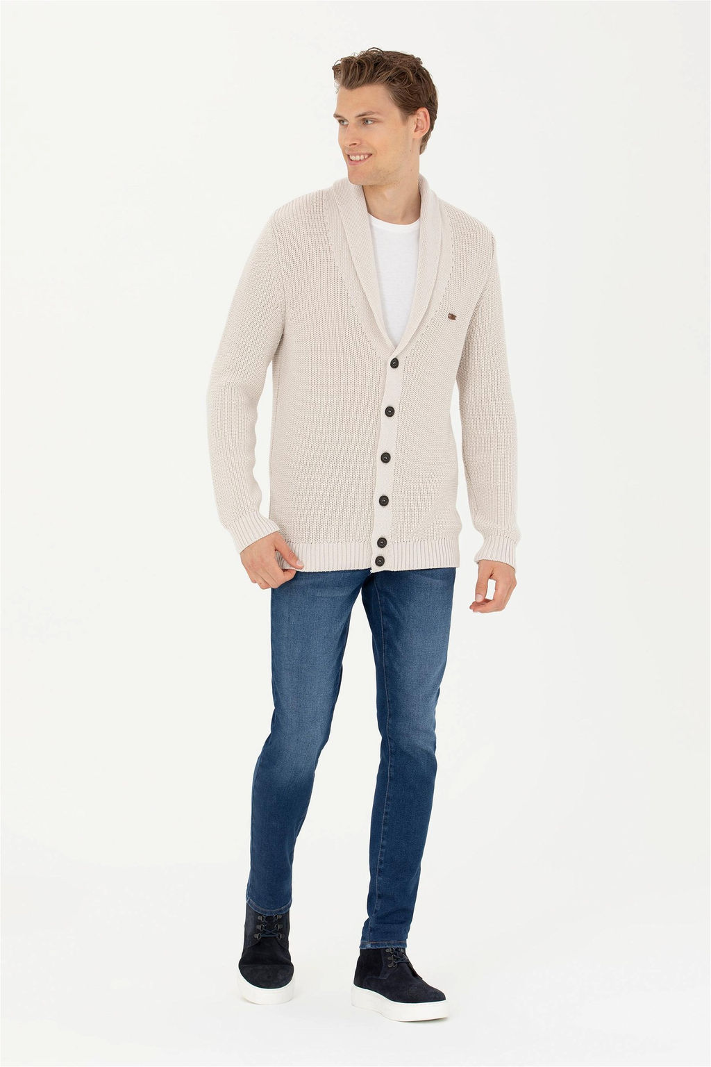 Мужской трикотажный кардиган с камнями - U.s. polo assn фото 11