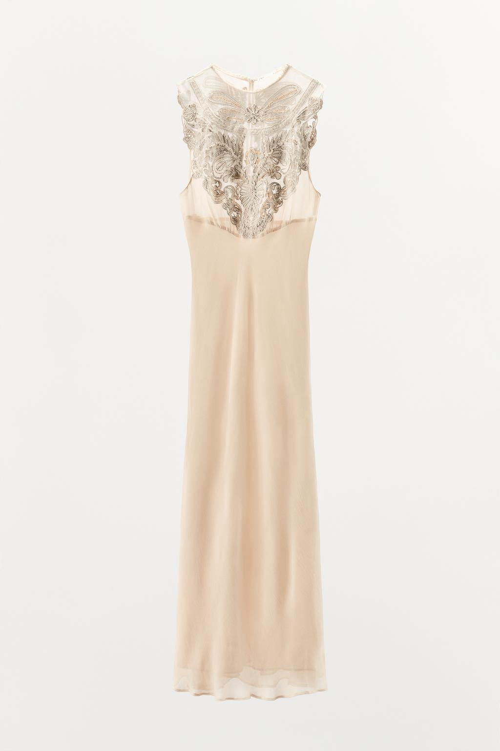 LIMITED EDITION BEADED EMBROIDERED DRESS - Zara фото 6