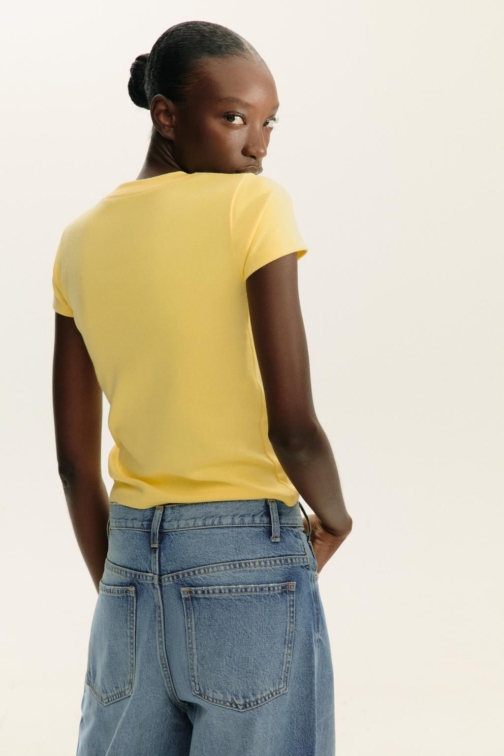 T-SHIRT WITH TEXT PRINT - Zara фото 12