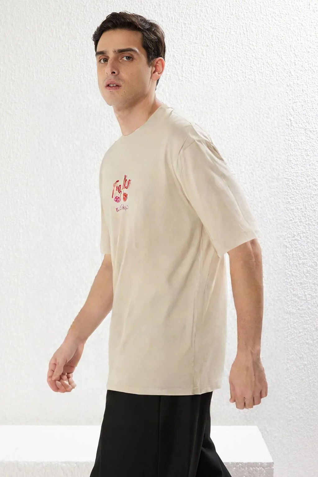 TRENDYOL MAN Tas Unisex Oversize/Genis Kesim Istakoz Bask?l? T-Shirt TMNSS25TS00051 - Trendyolmilla фото 10