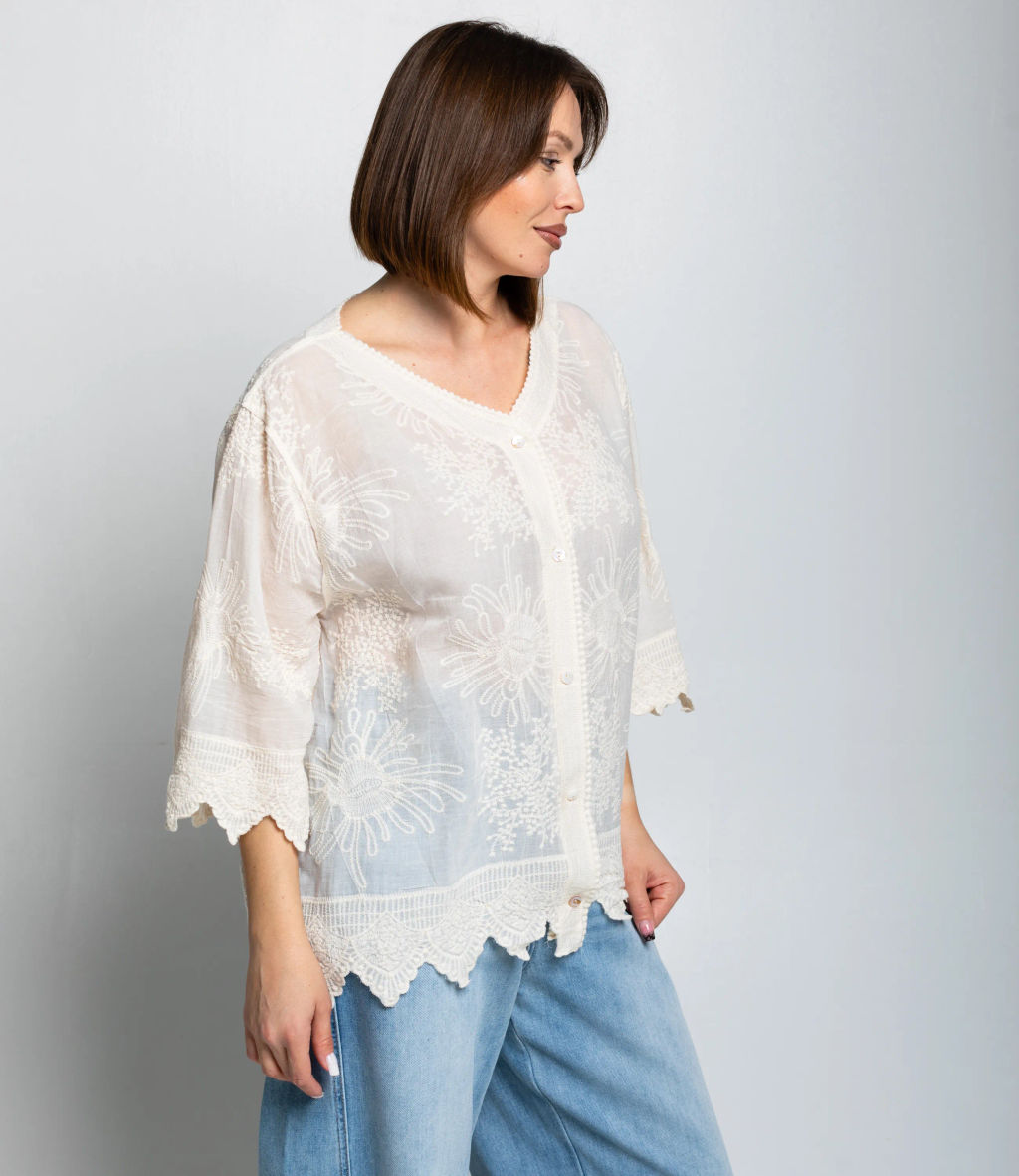 Блуза #КТ42 (4), светло-бежевый - Dommod фото 2