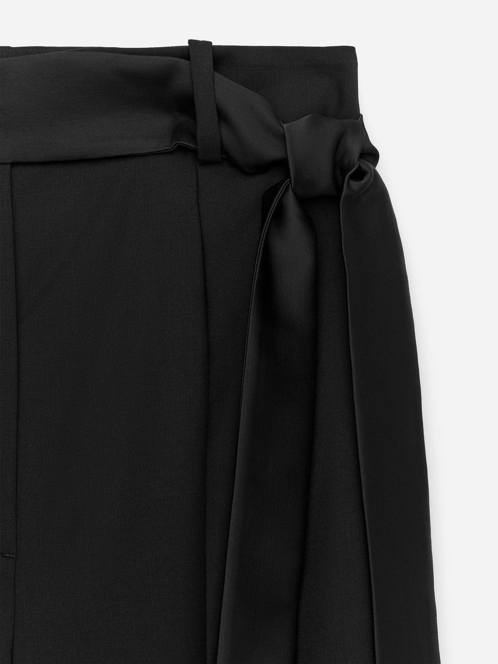 Pantalones plisados con cintur?n de sat?n - H&m фото 2