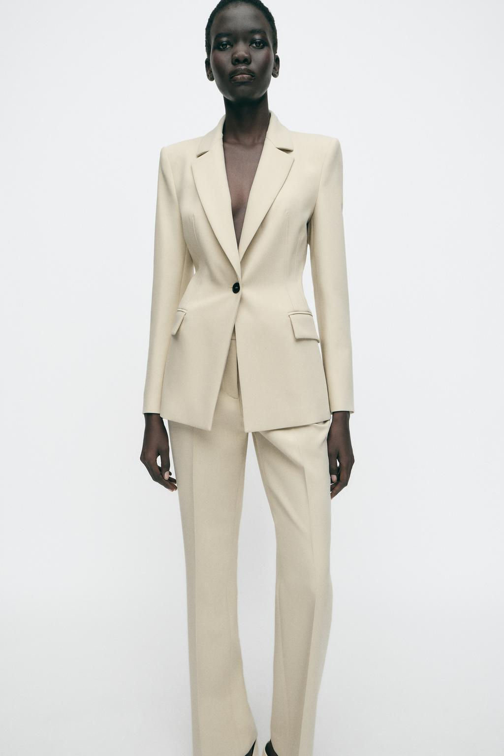 FITTED BLAZER WITH SHOULDER PADS - Zara фото 2