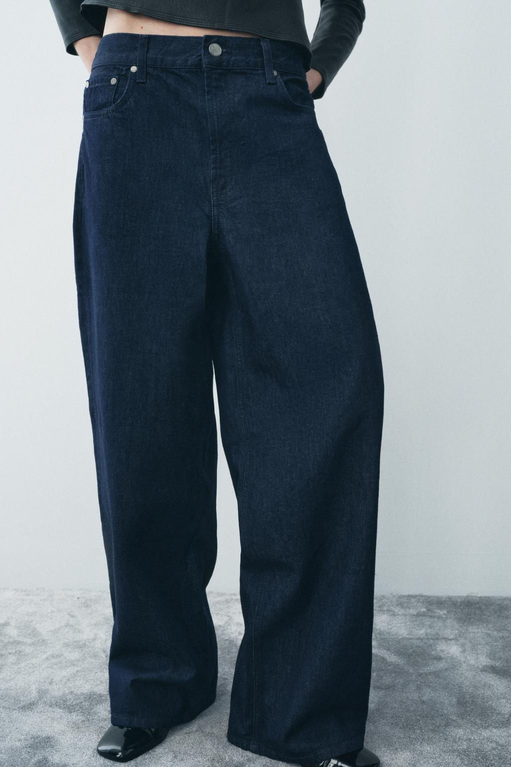 ZW COLLECTION RELAXED FIT MID-RISE JEANS - Zara фото 2