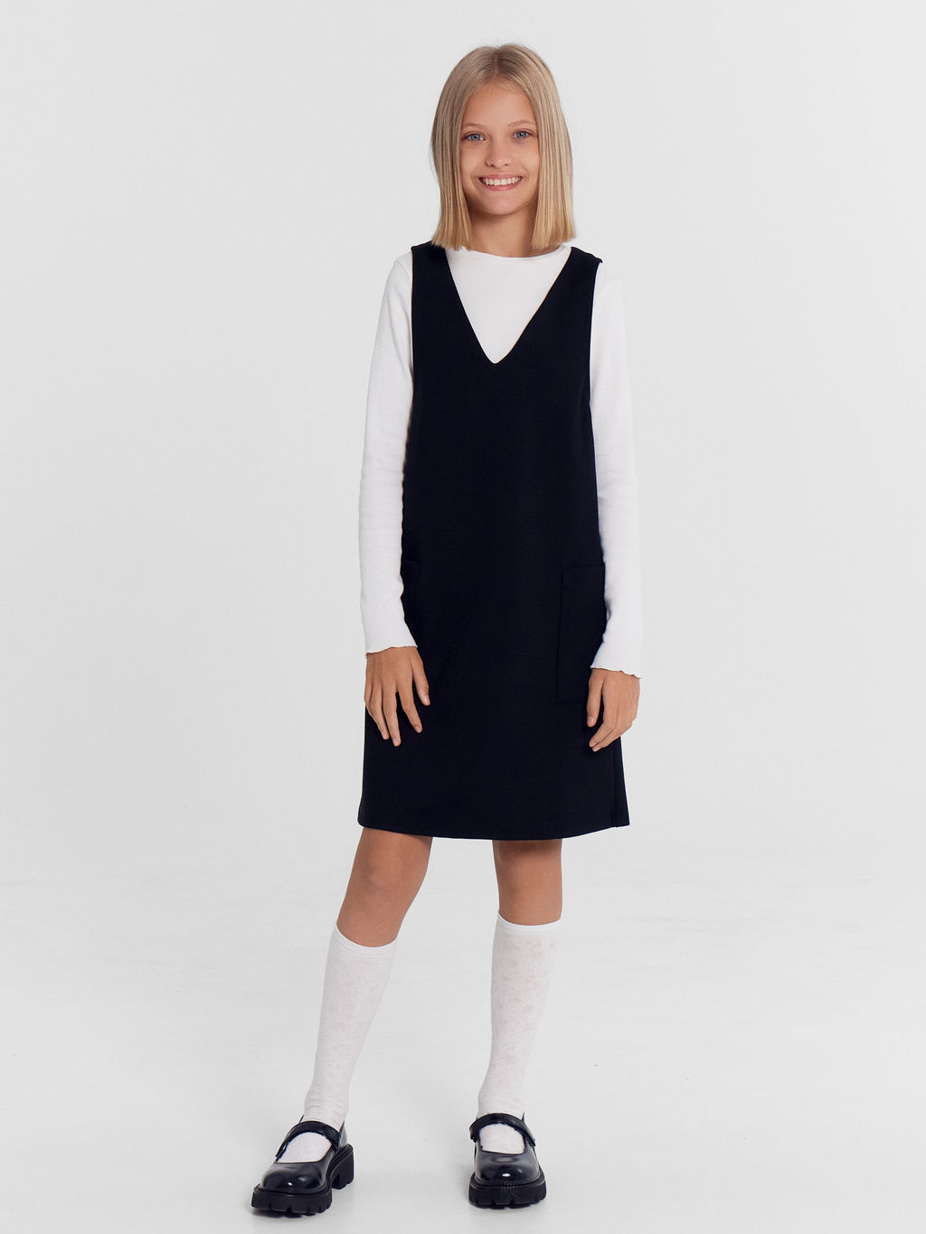 Сарафан для девочек в черном цвете - Mark formelle фото 3
