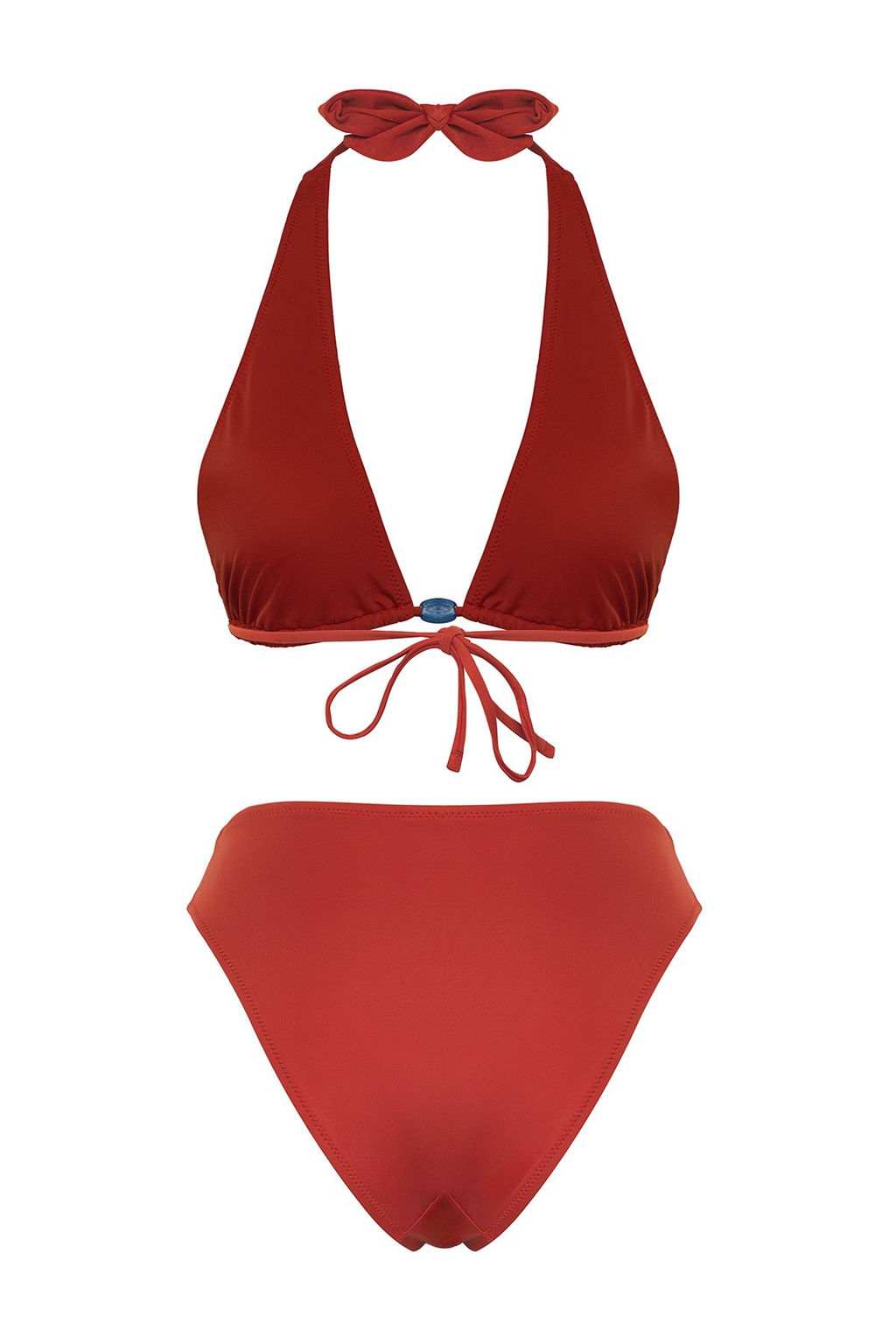 TRENDYOLMILLA Kiremit Ucgen Aksesuarl? Regular Bikini Tak?m? TBESS25BT00023  фото 6
