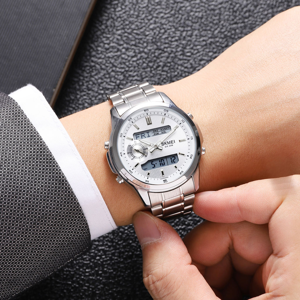 Часы наручные Skmei мужские электронные спортивные 2284silver-silver