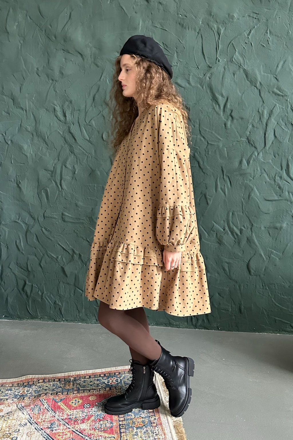 Платье женское COSY076/02/Бежевый, черный - M&G all natural фото 6