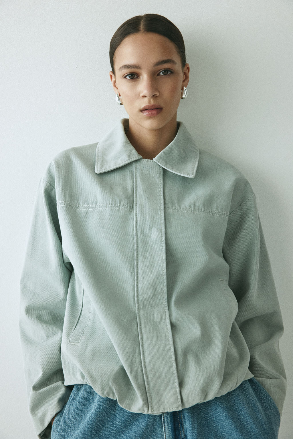 Cazadora bomber con cuello - H&m фото 6