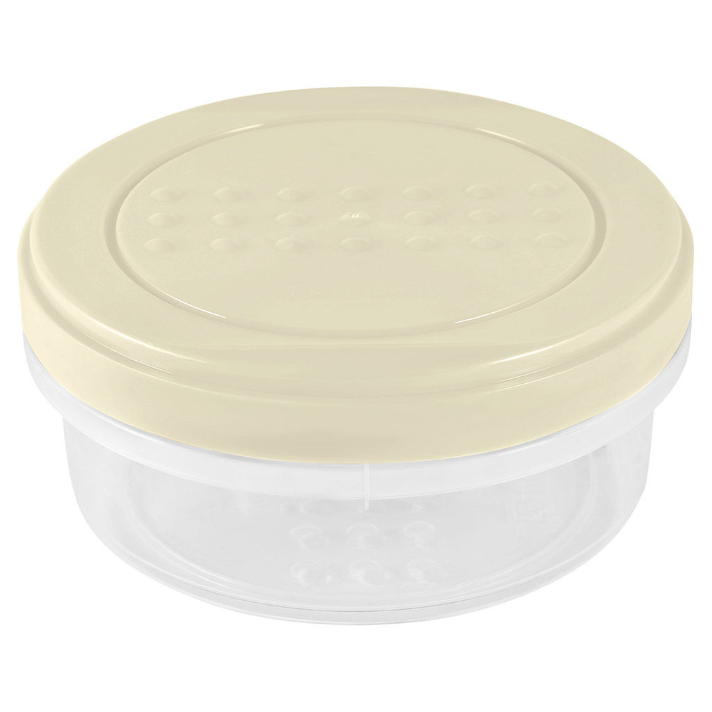 Банка пластмассовая "Asti" 0,35л, д11,5см, h5,2см, с завинчивающейся крышкой, светло-бежевый (Россия)