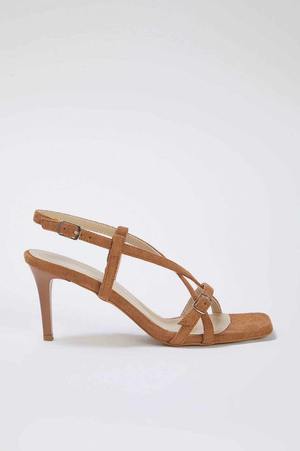 Trendyol Shoes Siyah Suet Bilekten Baglamal? Kare Burun Ince Topuklu Kad?n Sandalet TAKSS25TO00018 - Trendyolmilla фото 3