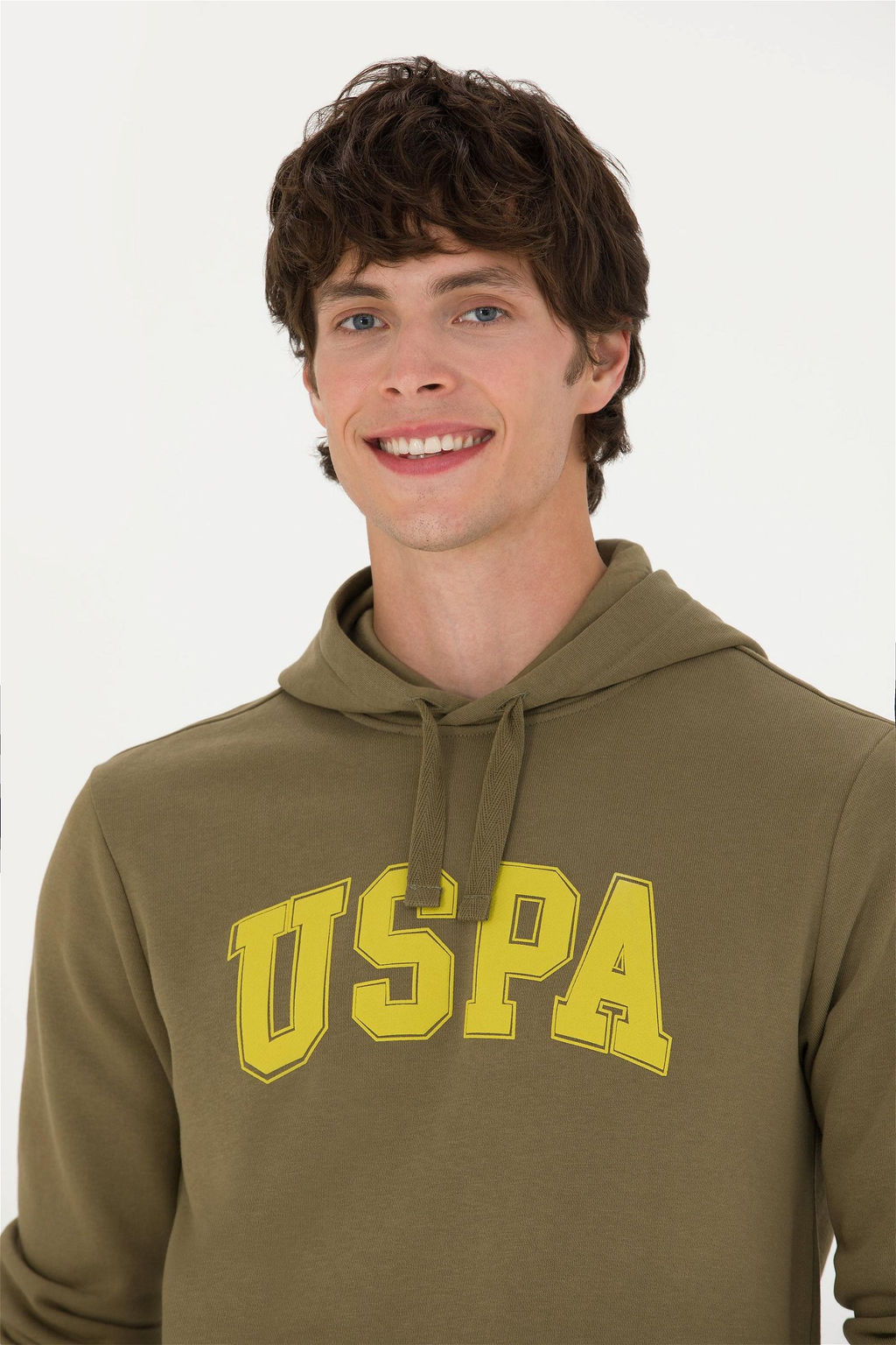 U. S. Polo Assn Базовый свитшот цвета хаки с капюшоном (унисекс) - U.s. polo assn фото 3