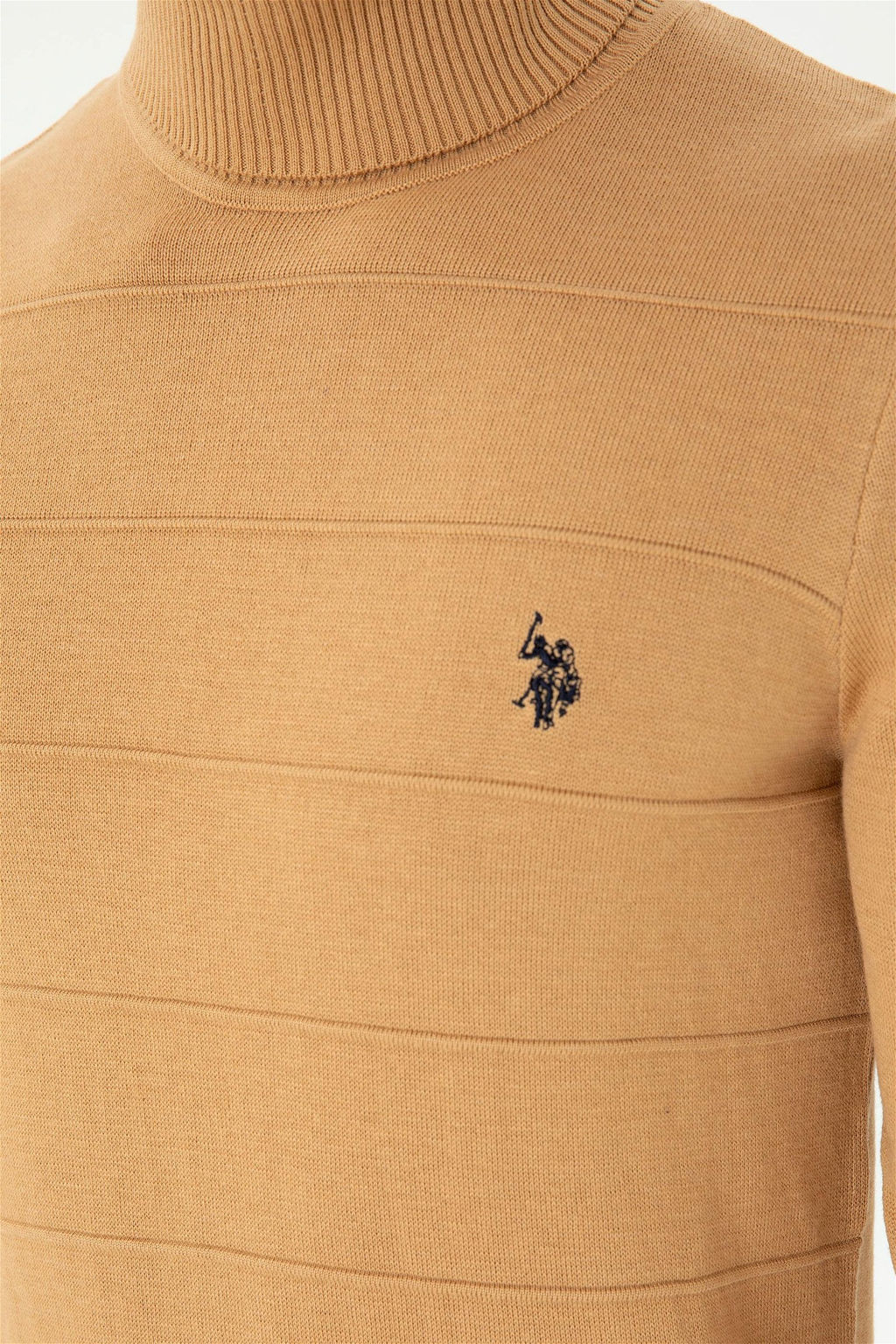 U. S. Polo Assn Мужской свитер песочного меланжа - U.s. polo assn фото 7