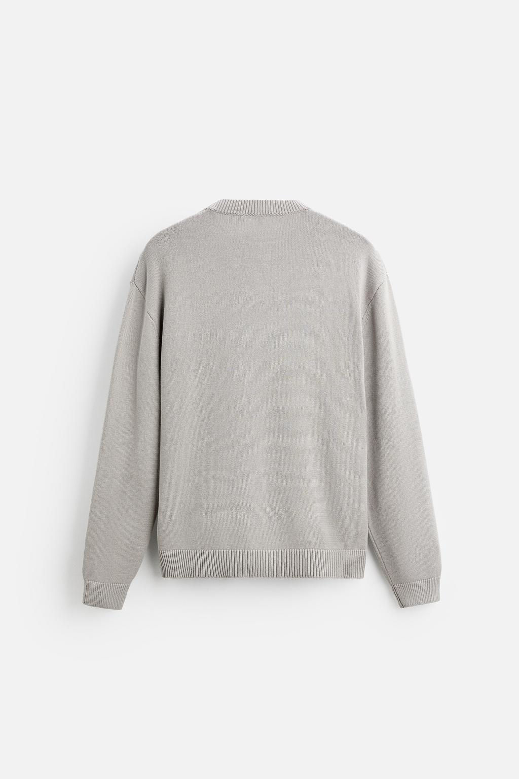 TEXTURED COTTON SWEATER - Zara фото 8