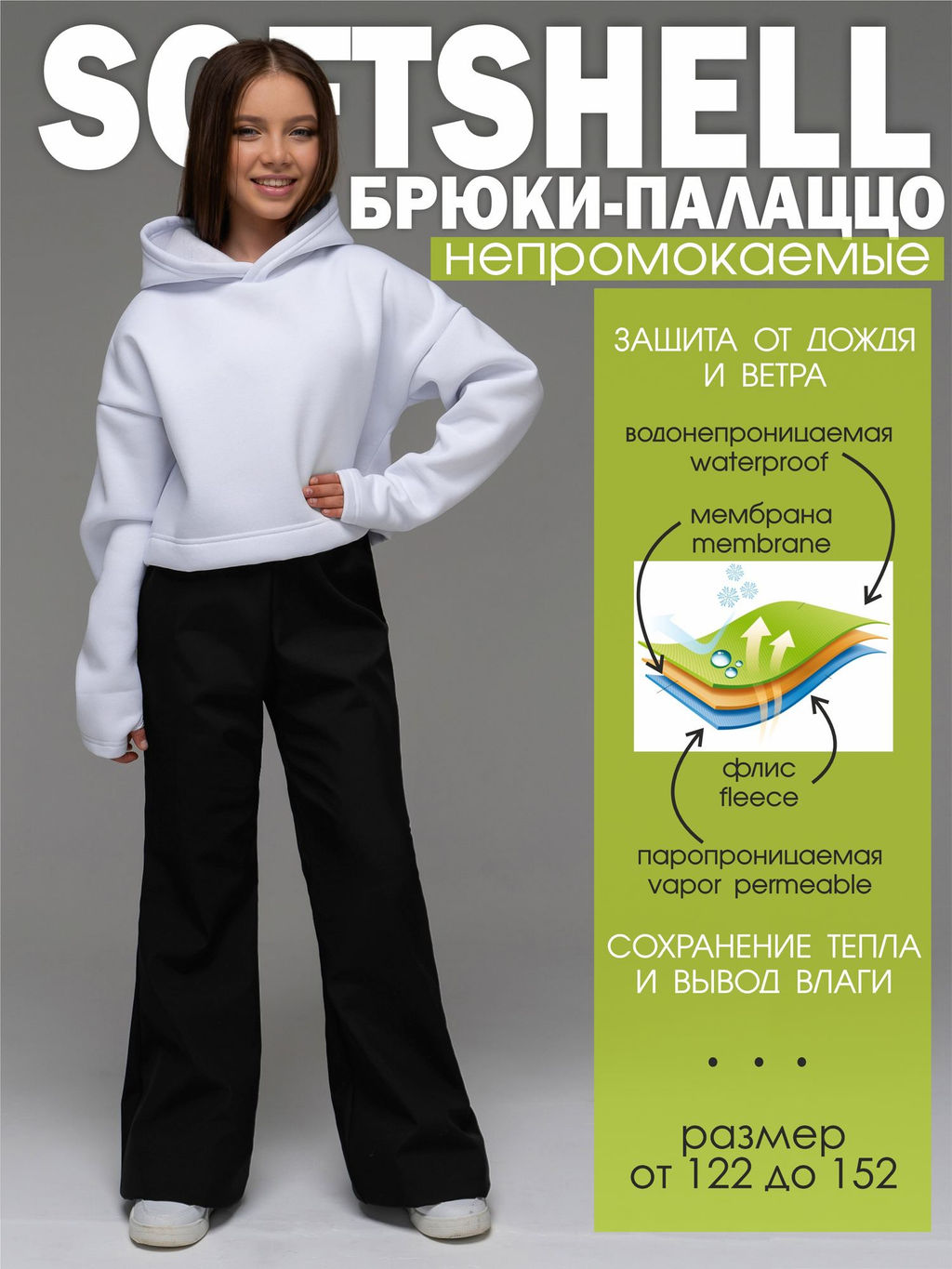 Брюки черные