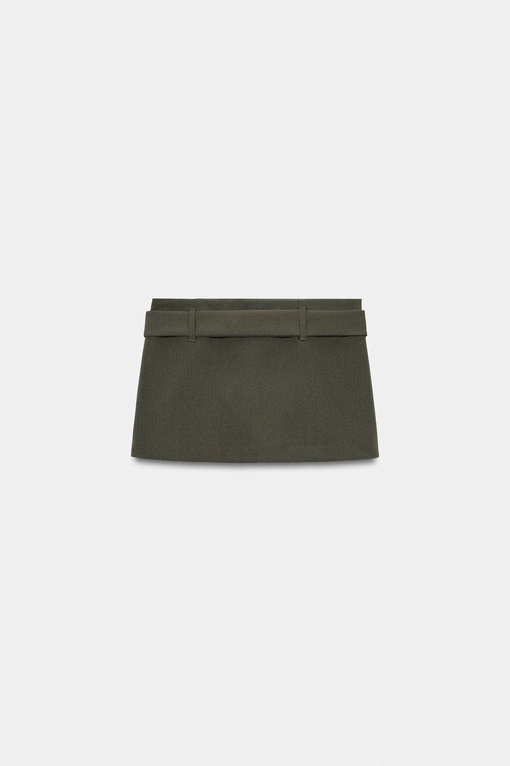 FALDA PANTAL?N CINTUR?N / Khaki oscuro - Zara фото 2