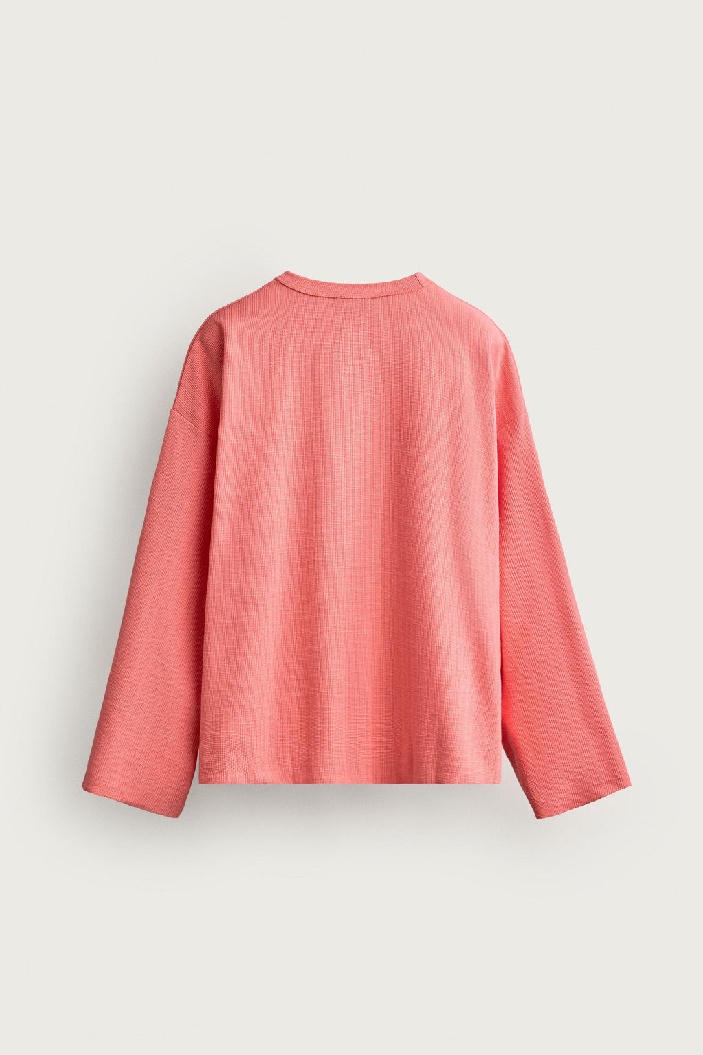 CAMISETA RELAXED FIT MANGA LARGA / Coral - Zara фото 9