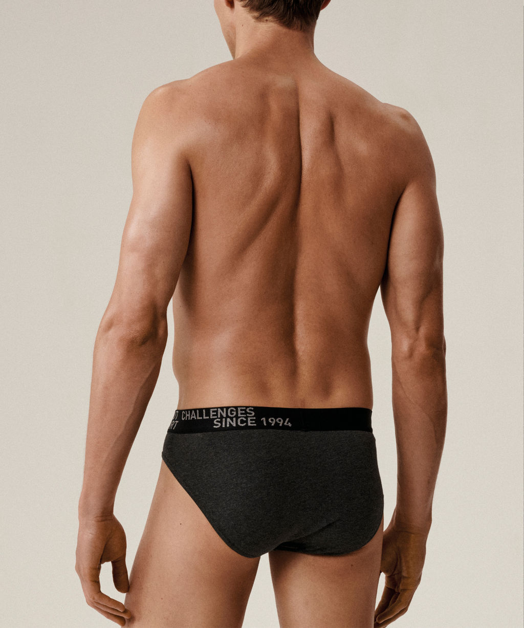 ATLANTIC 3MP-209 Трусы спорт Melange - набор 3 шт. темно-серый меланж + медно-багряный меланж + коричневый меланж фото 3