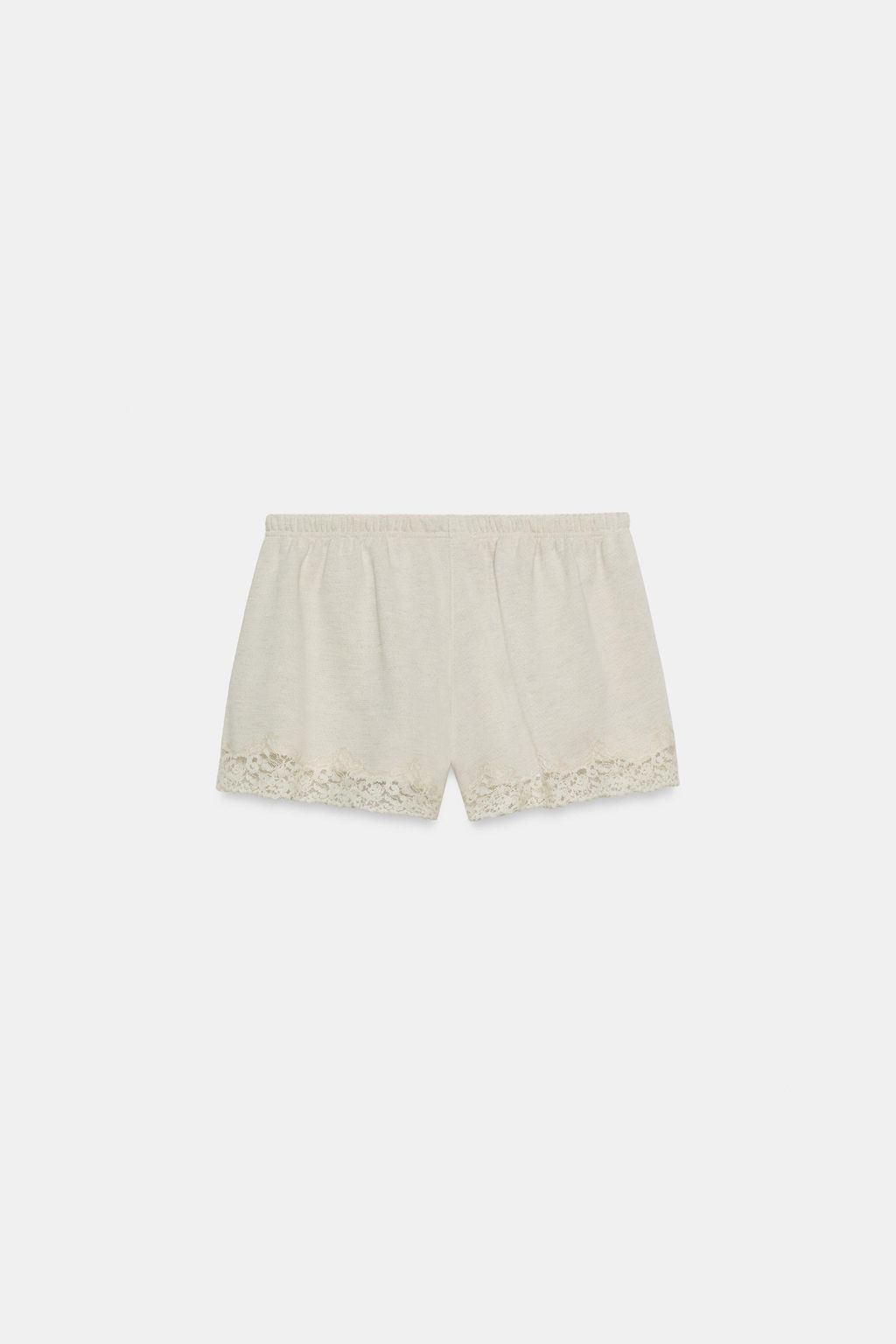 SHORTS COMBINADO ENCAJE / Gris vigor? - Zara фото 3