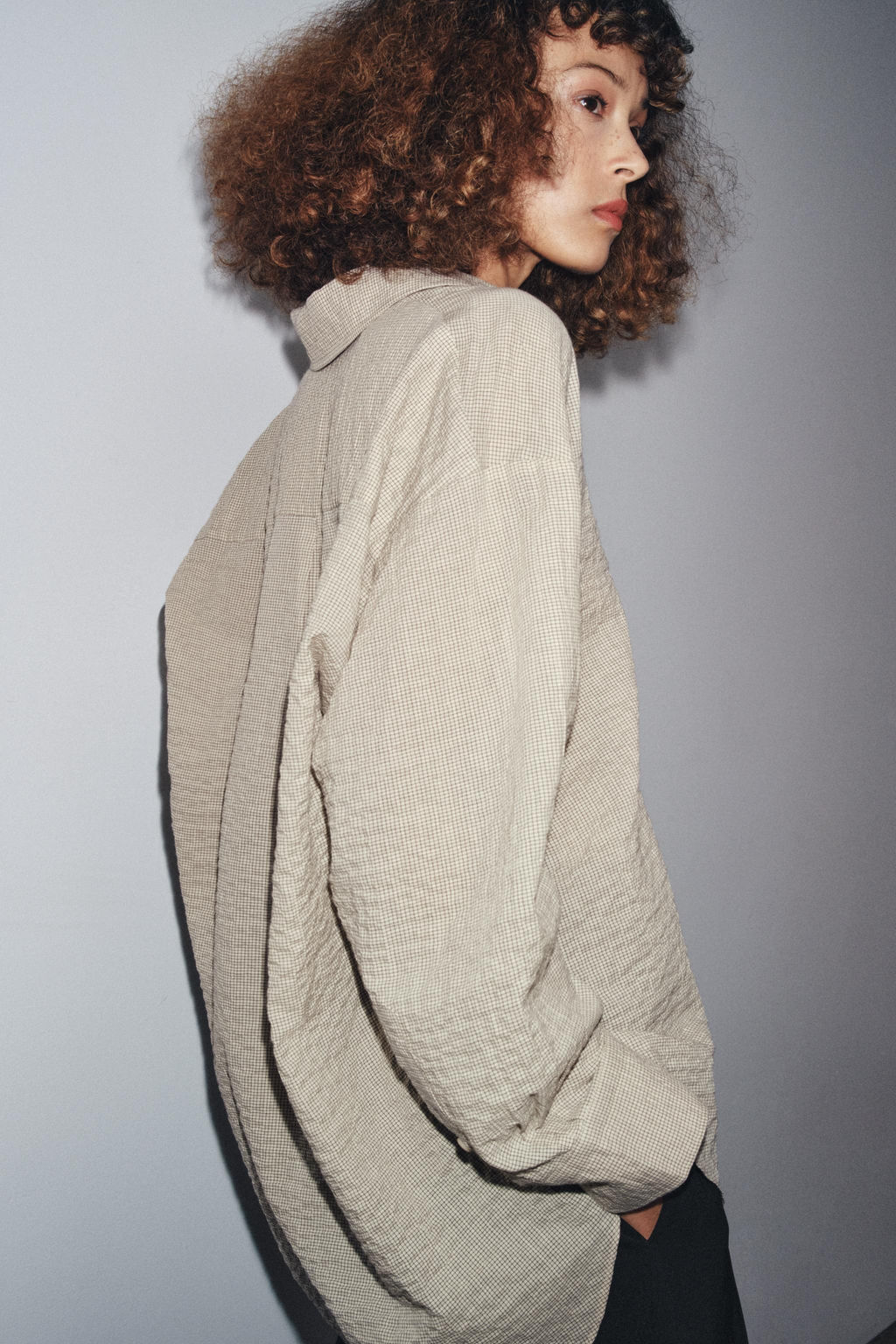 TEXTURED OVERSIZE SHIRT ZW COLLECTION - Zara фото 3