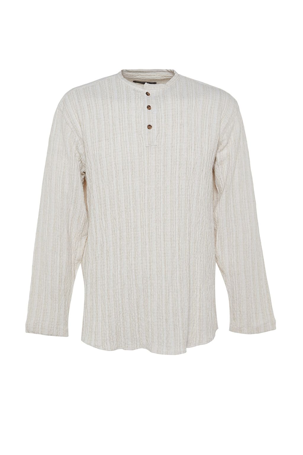 TRENDYOL MAN Ekru Relaxed Fit Keten Icerikli Gomlek TMNSS23GO00121 - Trendyolmilla фото 8
