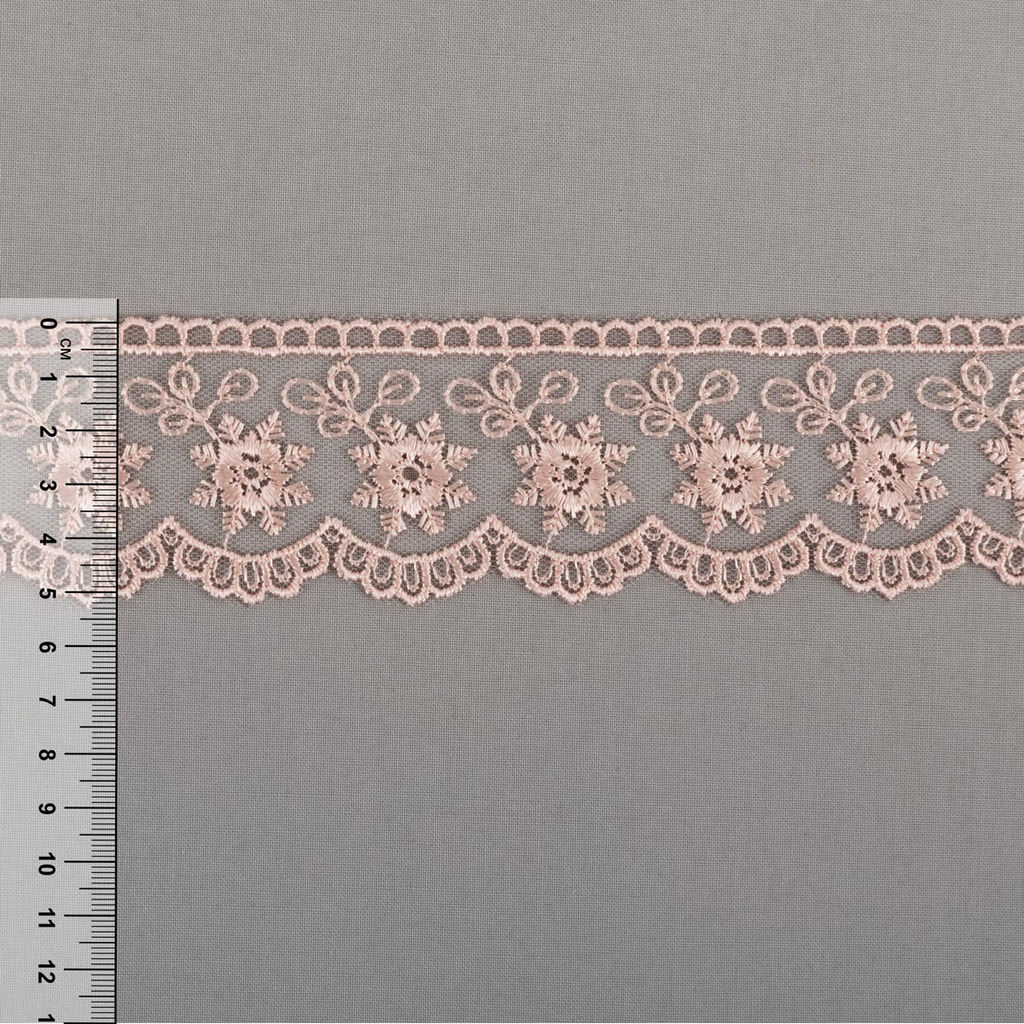 Кружево Gamma сетка 47 мм 5225 в пакете 9 м 0.2 Турция 2-й сорт пудровый
