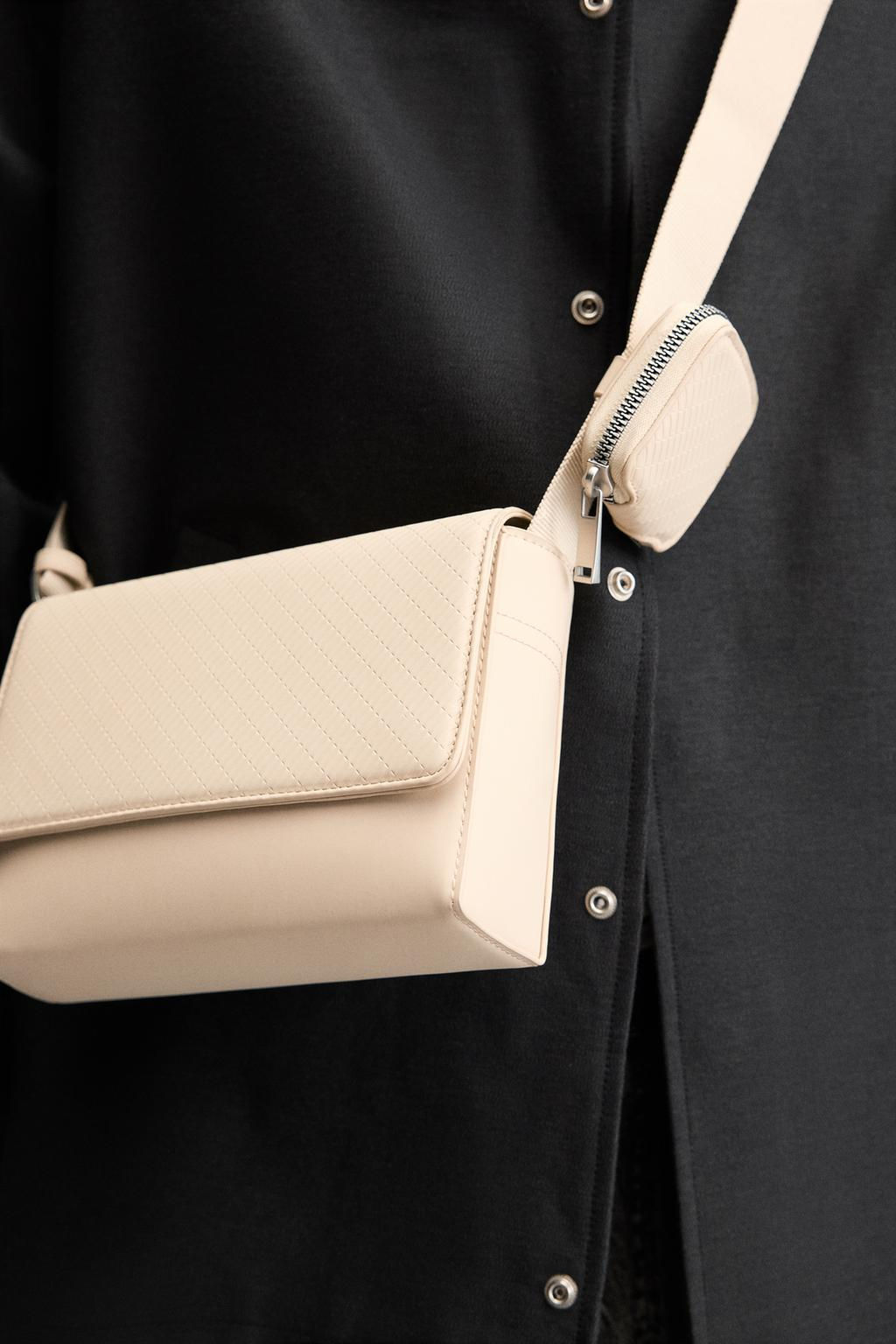 RUBBERISED TEXTURED CROSSBODY BAG - Zara фото 8
