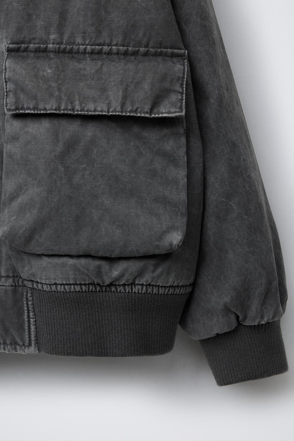 FADED-EFFECT BOMBER JACKET - Zara фото 4