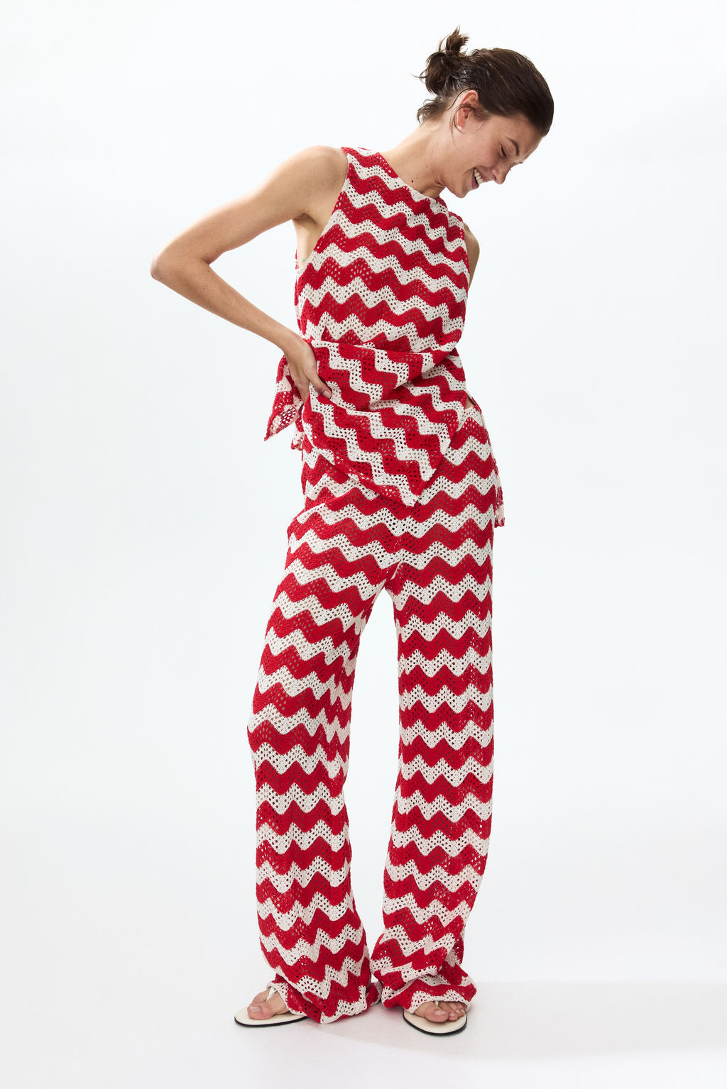 Top en punto jacquard efecto crochet - H&m фото 3