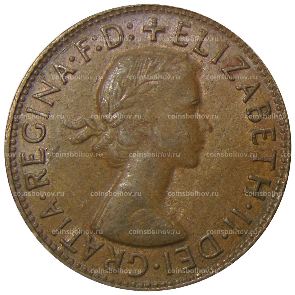 Монета 1 пенни 1960 года Австралия