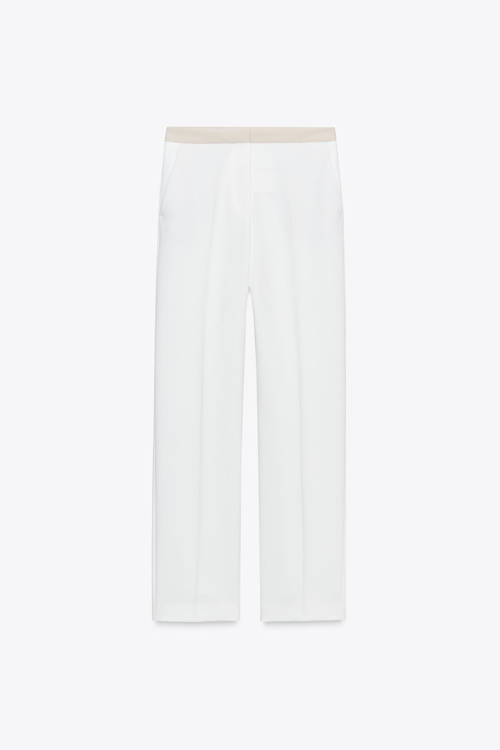 STRAIGHT-LEG TROUSERS WITH CONTRAST WAIST - Zara фото 14