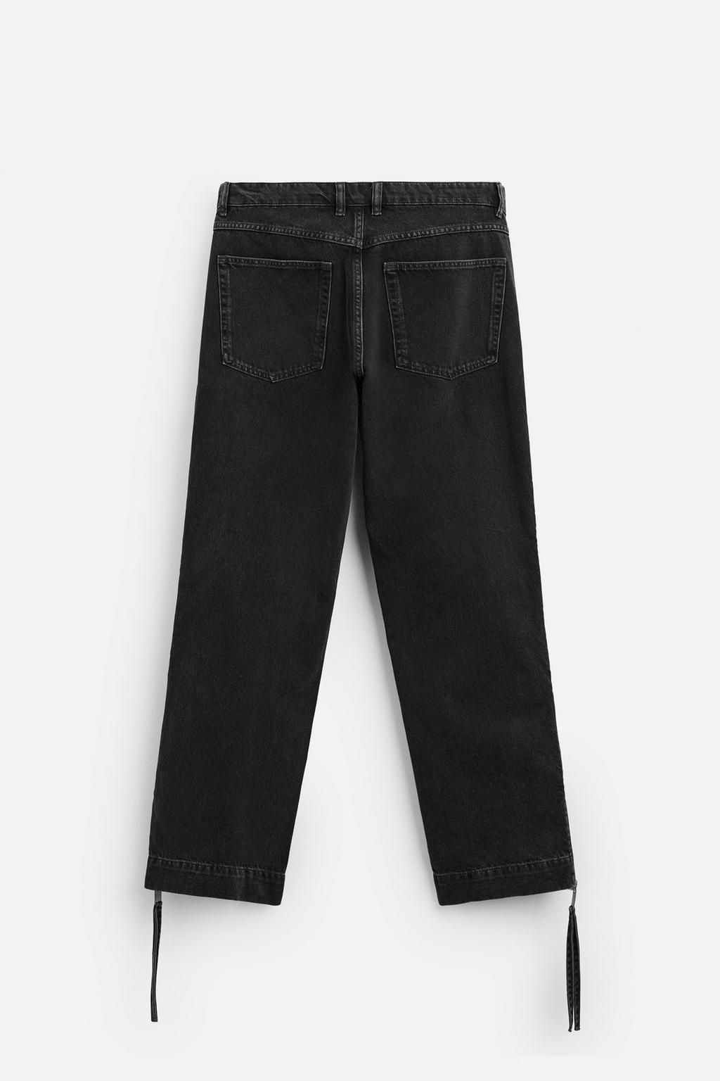 FLARE FIT JEANS WITH ZIPS - Zara фото 7