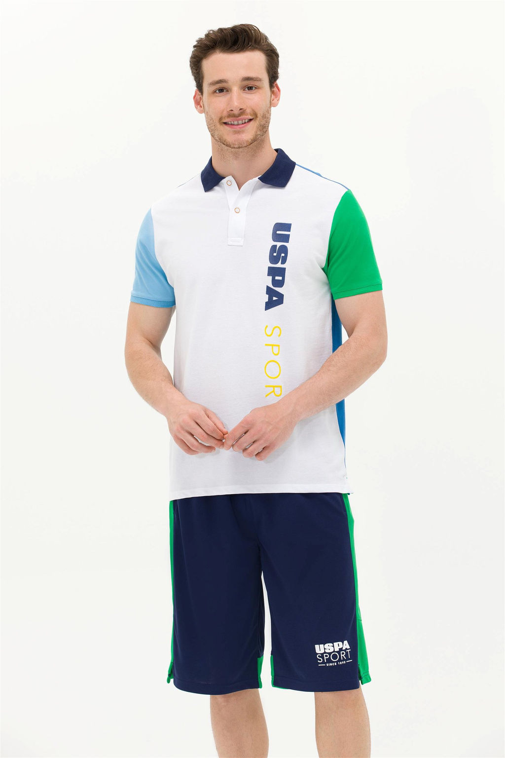 U. S. Polo Assn Мужская белая футболка с воротником-поло - U.s. polo assn фото 10