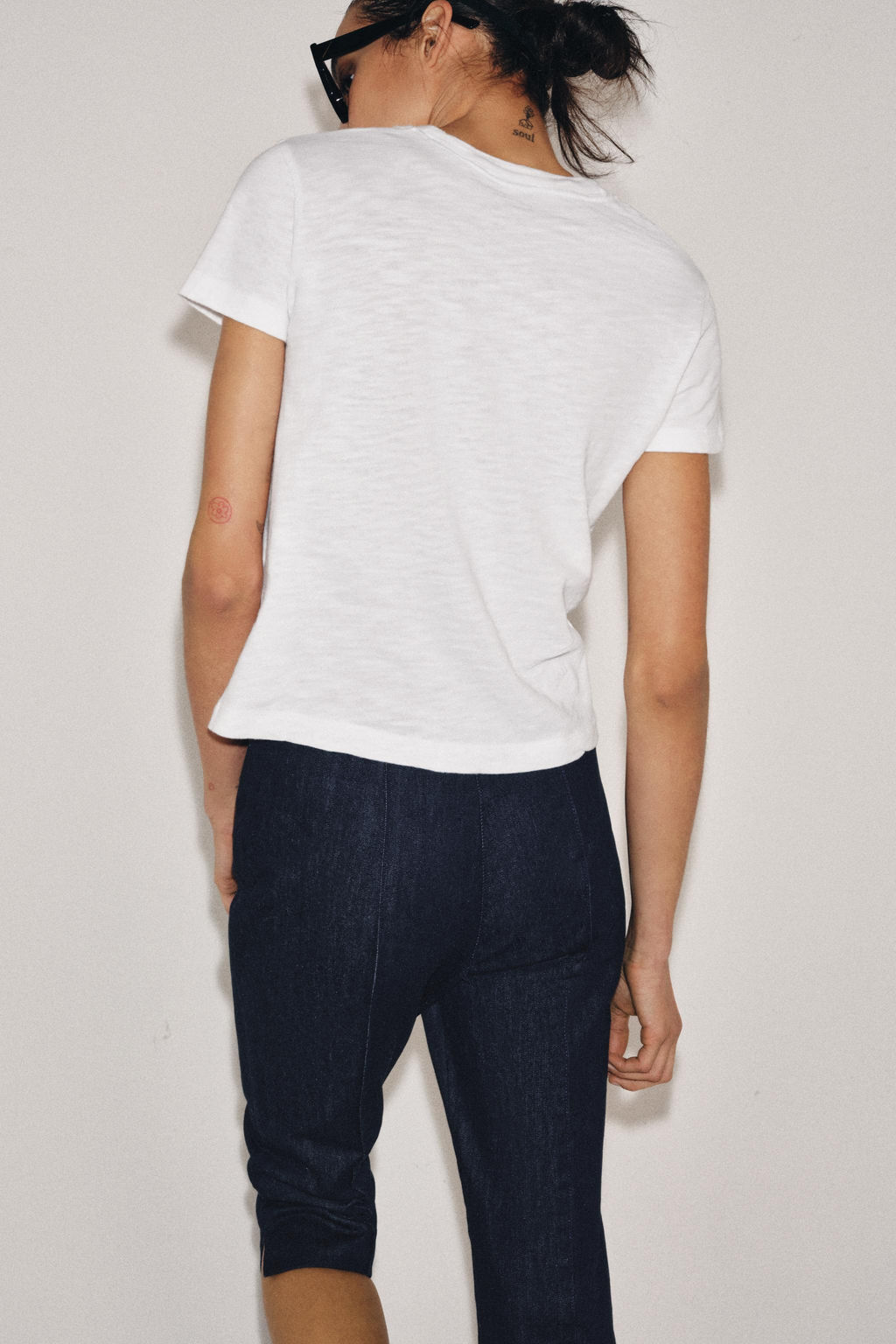 CAMISETA ALGOD?N FLAM? / Blanco - Zara фото 3