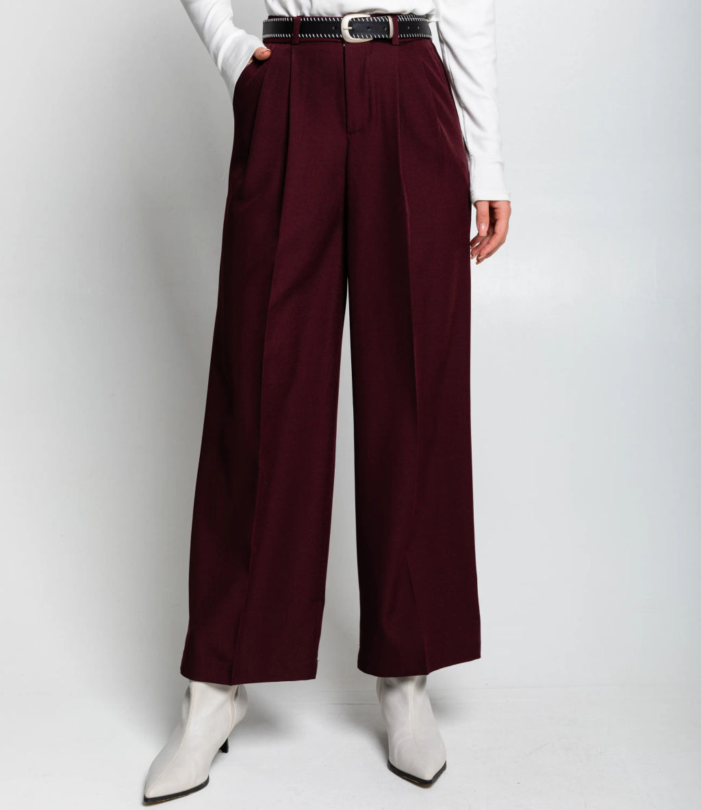 Брюки #КТ25993, тёмно-бордовый