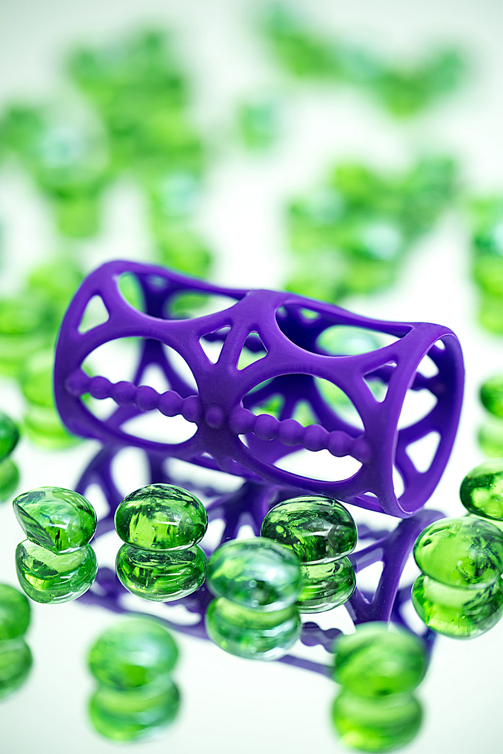 Насадка на пенис A-Toys by TOYFA Myri, силикон, фиолетовый, 7,5 см