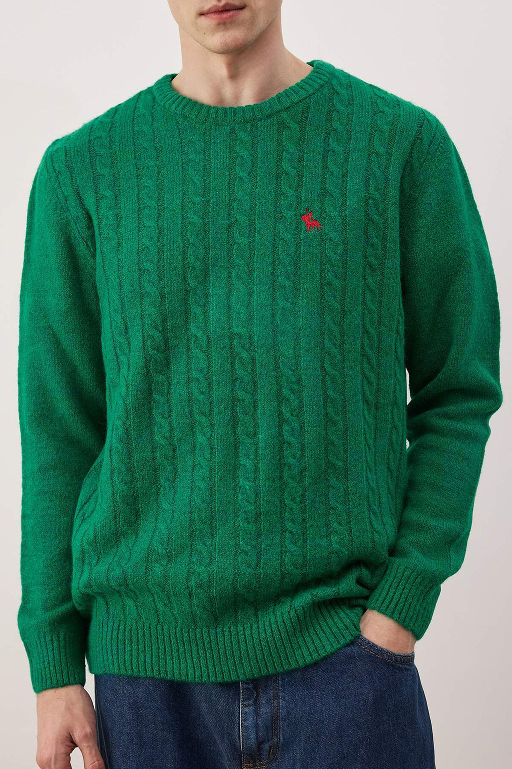 Lacivert Regular Bisiklet Yaka Animal Kazak TMNAW26KZ00006 - Trendyolmilla фото 11