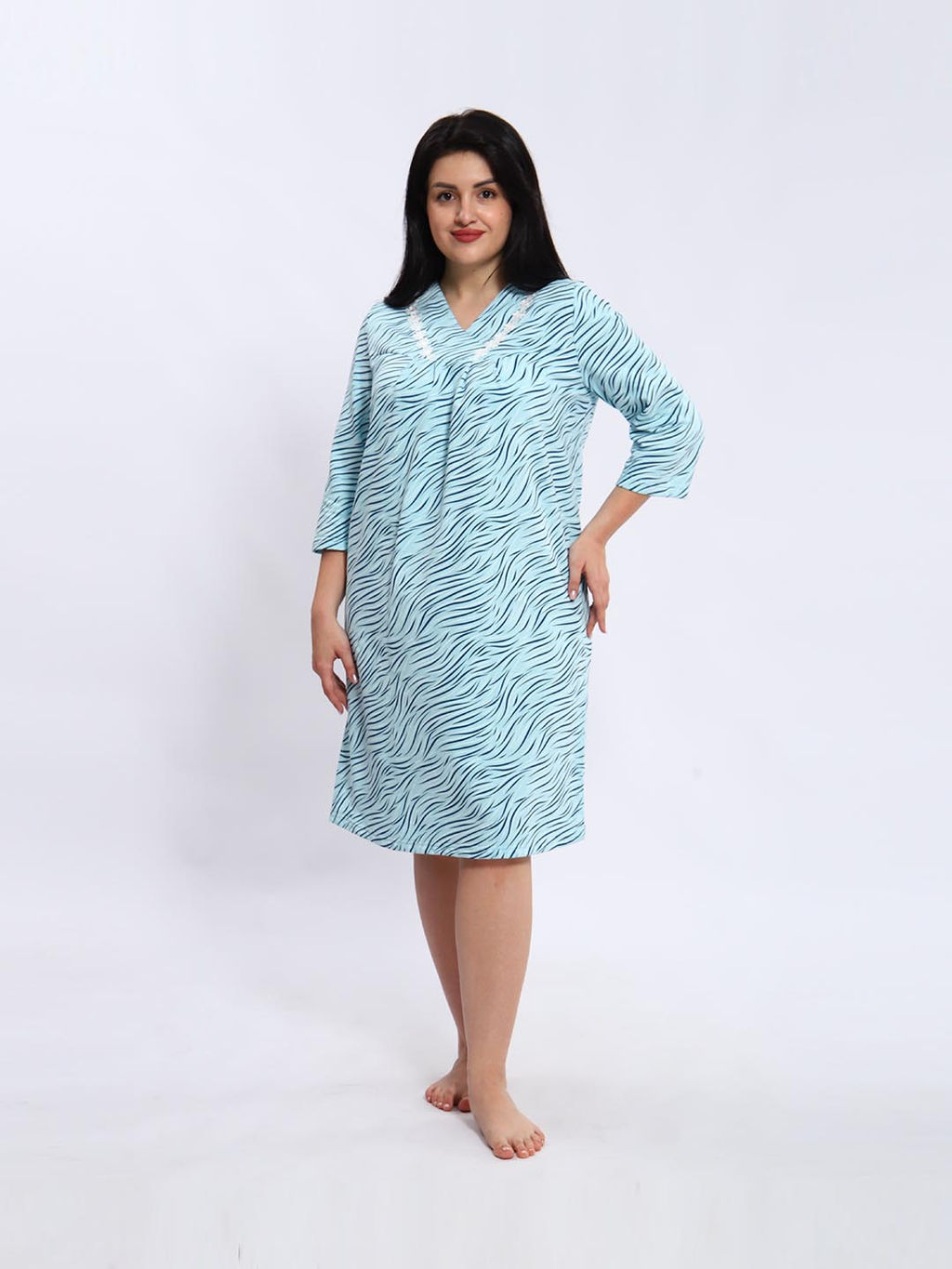 Ночная сорочка женская, цвет голубой