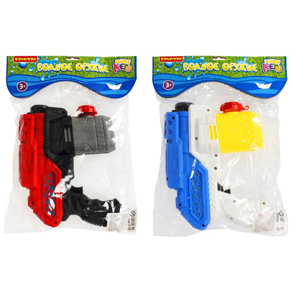 Водный пистолет на батар., Bondibon "Наше Лето", светящ, автоматич. стрельба водой, водозащита корпу