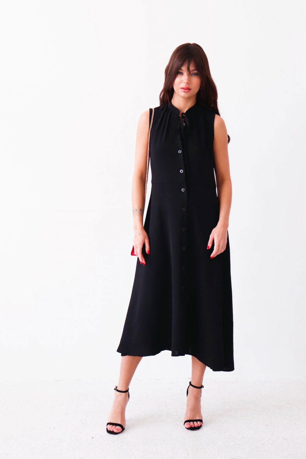 9277 Платье, как из к/ф Красотка, чёрное - Martichelli фото 2