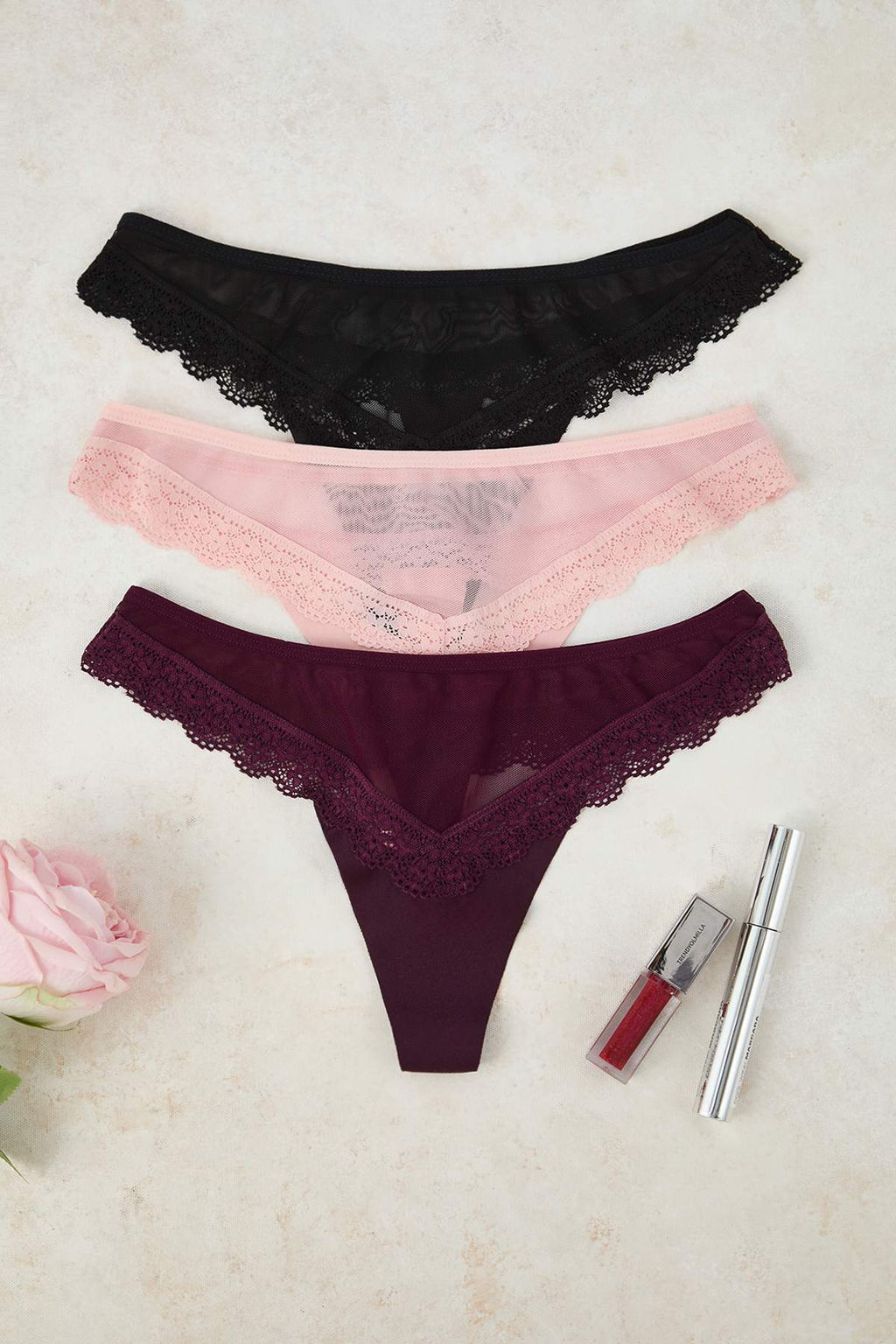 Cok Renkli 3lu Tul Bask?l? Tanga Kulot THMAW26KU00040 - Trendyolmilla фото 3