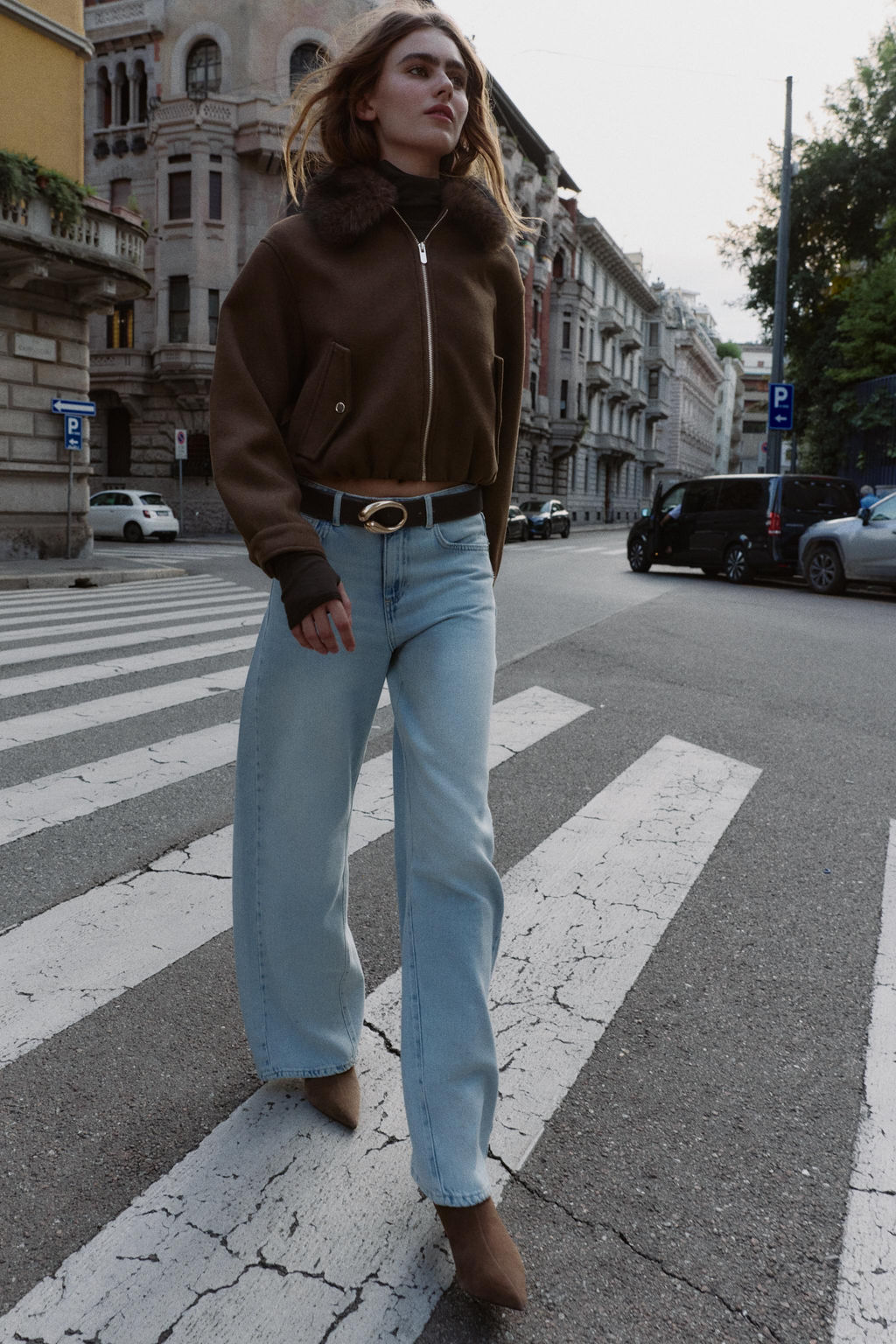 Z1975 WIDE-LEG HIGH-WAIST JEANS