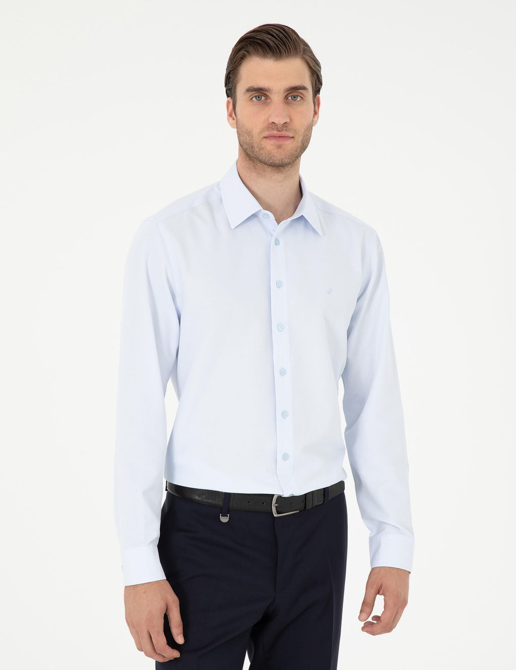 Рубашка Pierre Cardin Regular Fit светло-голубая